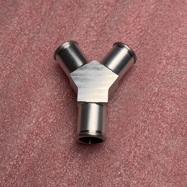 Aluminum Billet Barb Y Fitting 19mm - 3/4" - Image 2